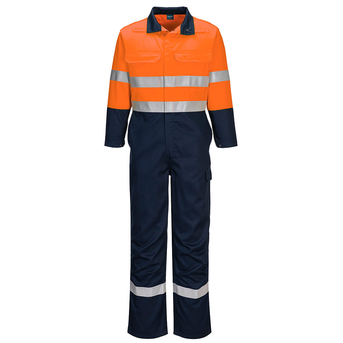 Portflame FR Coverall, Orange/Navy - NZ Packaging