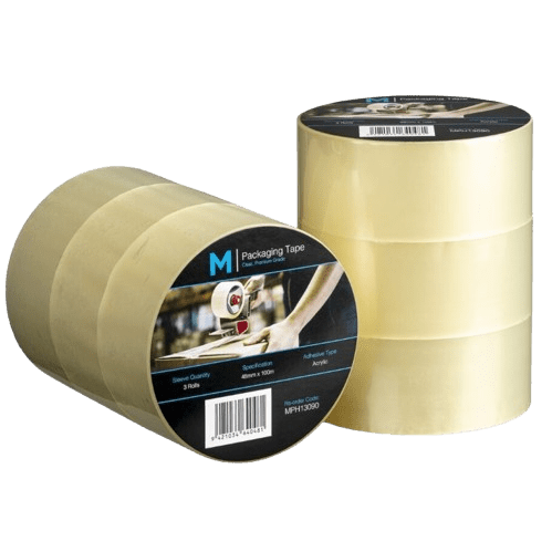 Premium Acrylic Hand Tape, Clear, 48mm x 100m 55mu - NZ Packaging