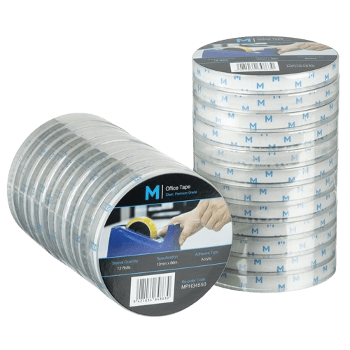 Premium Cellulose Tape, Clear, 12mm x 66m - NZ Packaging