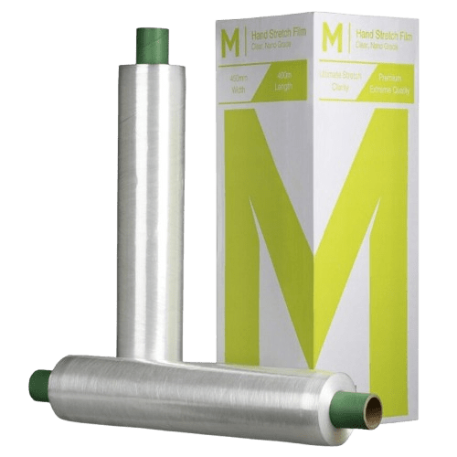 Prestretch Hand Pallet Wrap, Clear, 450mm x 400m x 9mu (4) - NZ Packaging