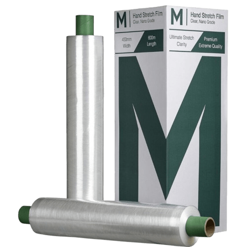 Prestretched Hand Pallet Wrap, Clear, 450mm x 600m x 6mu (4) - NZ Packaging