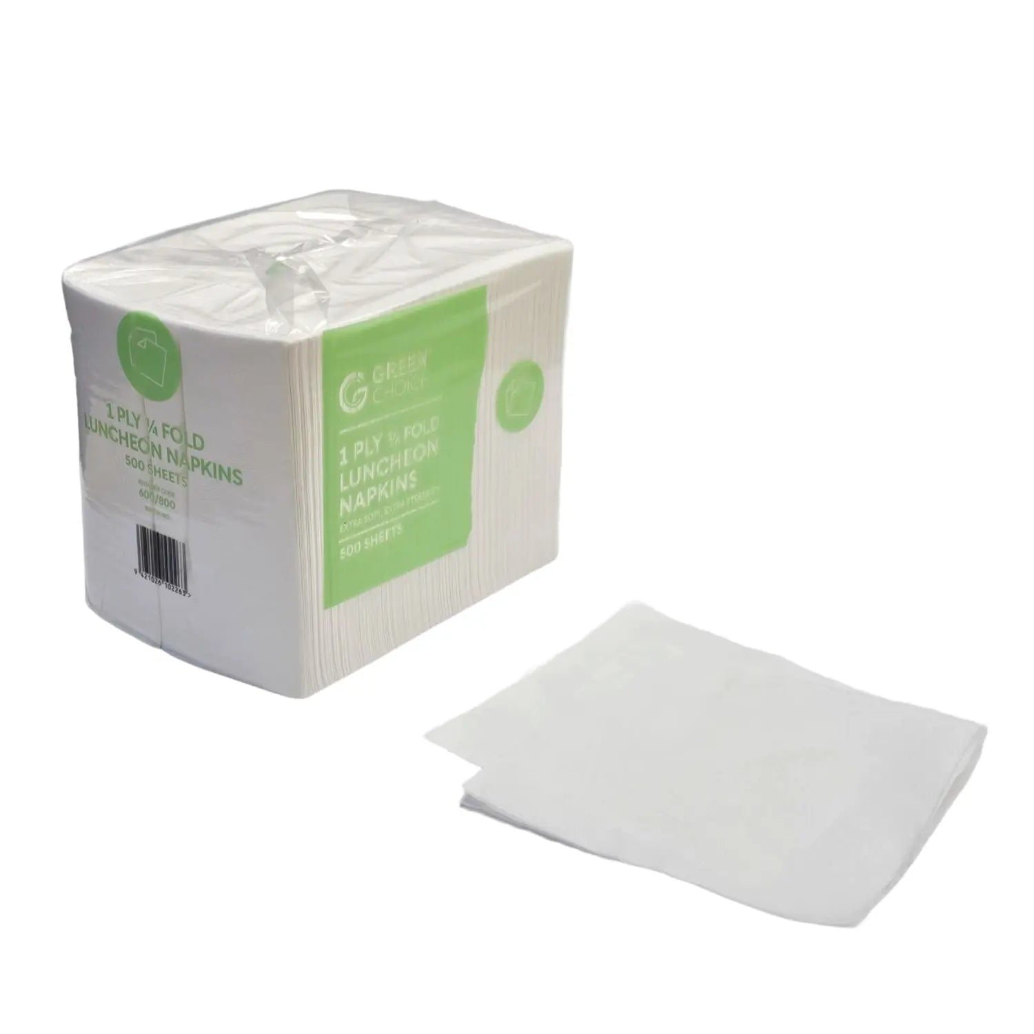 Quarter Fold Lunch Serviette, 1-Ply, White , 300mm X 300mm (3000) - NZ Packaging