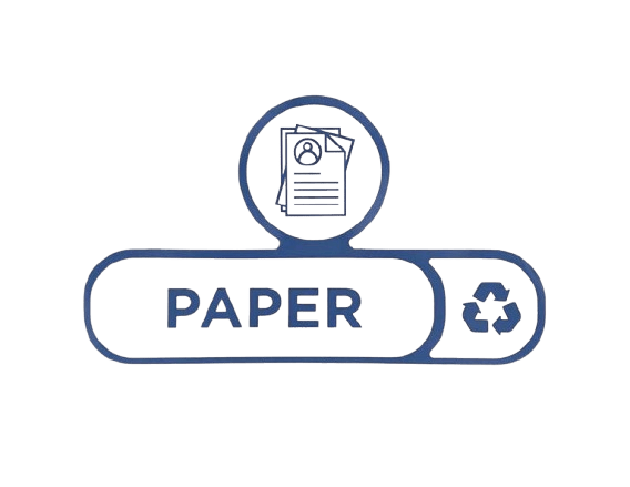 RCP Slim Jim Recycling Label - Billboard, Paper, Blue - NZ Packaging