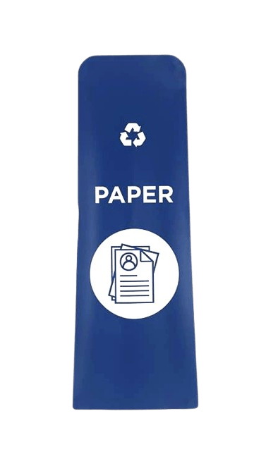 RCP Slim Jim Recycling Label - Front Panel, Landfill, Red - NZ Packaging