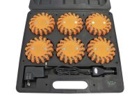 Road Flare, Kit Of 6, Rechargeable, With Charger - NZ Packaging