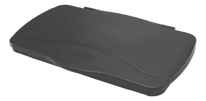 Rubbermaid Executive SLIM JIM Hinged Lid Black - NZ Packaging