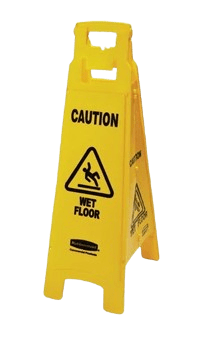 Rubbermaid Floor Sign "Caution Wet Floor" 4 sided - NZ Packaging