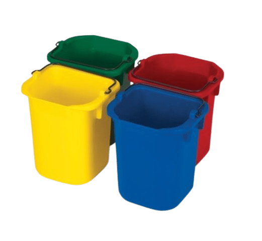 Rubbermaid Heavy Duty Pails 4.8L Set of Blue/Red/Yellow/Green - NZ Packaging