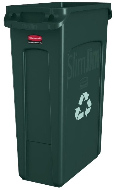 Rubbermaid SLIM JIM Container with Venting Channels 87L - Recycling - NZ Packaging