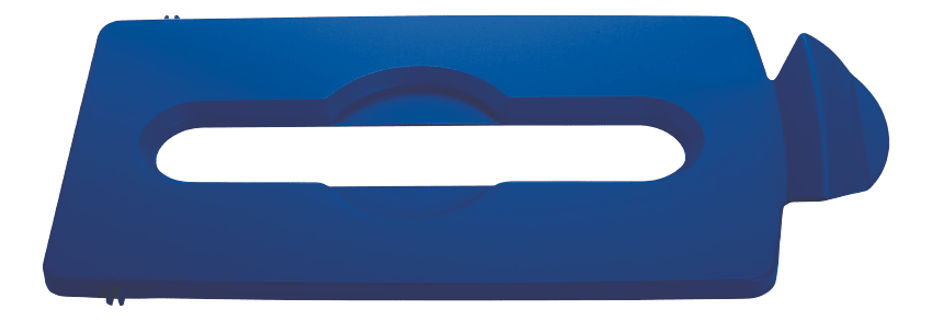 Rubbermaid SLIM JIM Recycling Station Paper Lid Blue - NZ Packaging