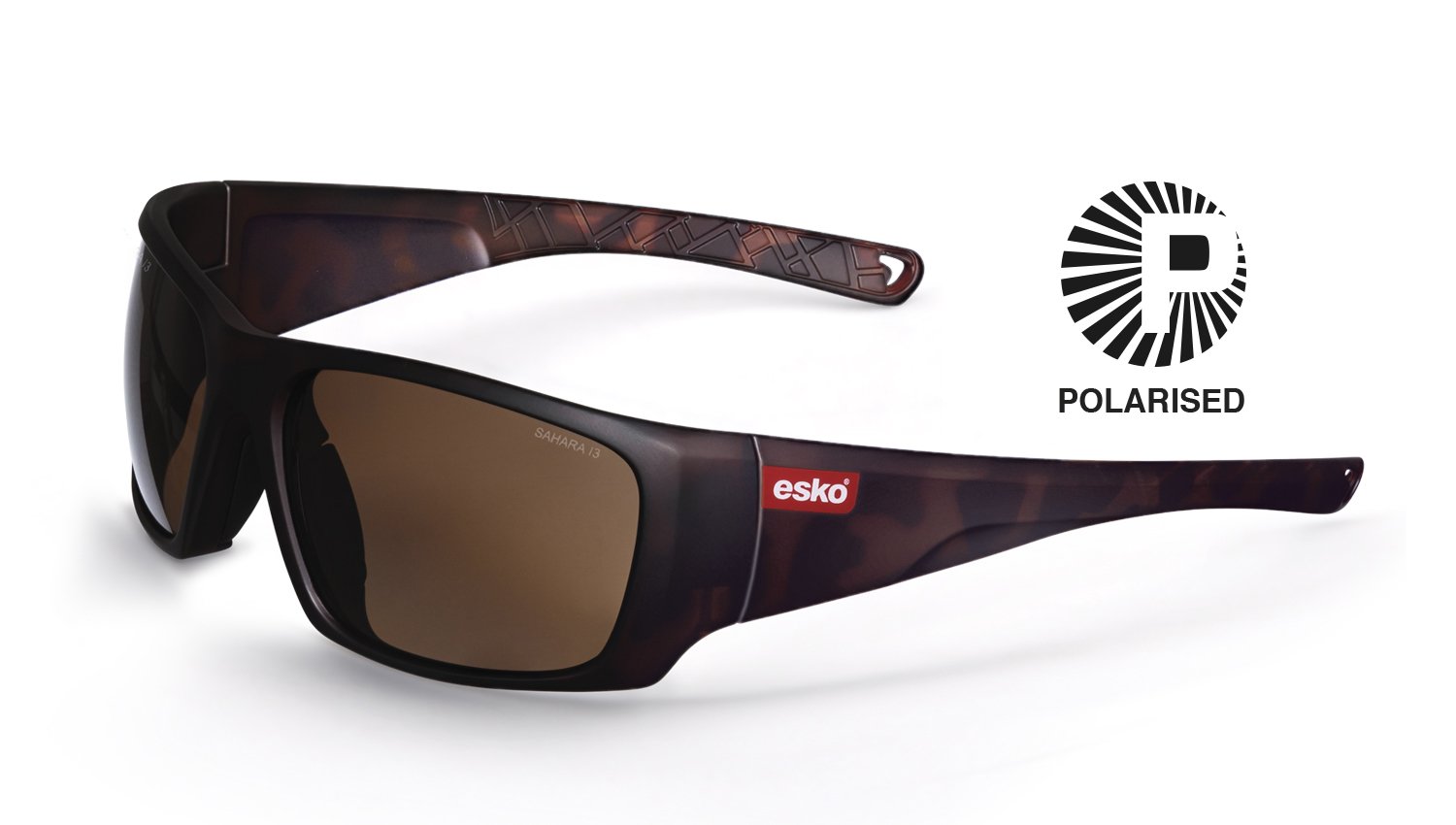Sahara Safety Glasses, Matt Tortoiseshell Frame, Polarised Bronze Lens, Af, As, As/Nzs Cert - NZ Packaging