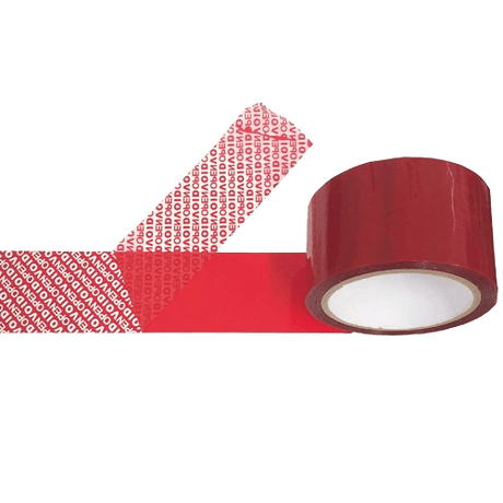 Security Tape Tamper Evident FAA Opened, Red, 48mm X 50m - NZ Packaging