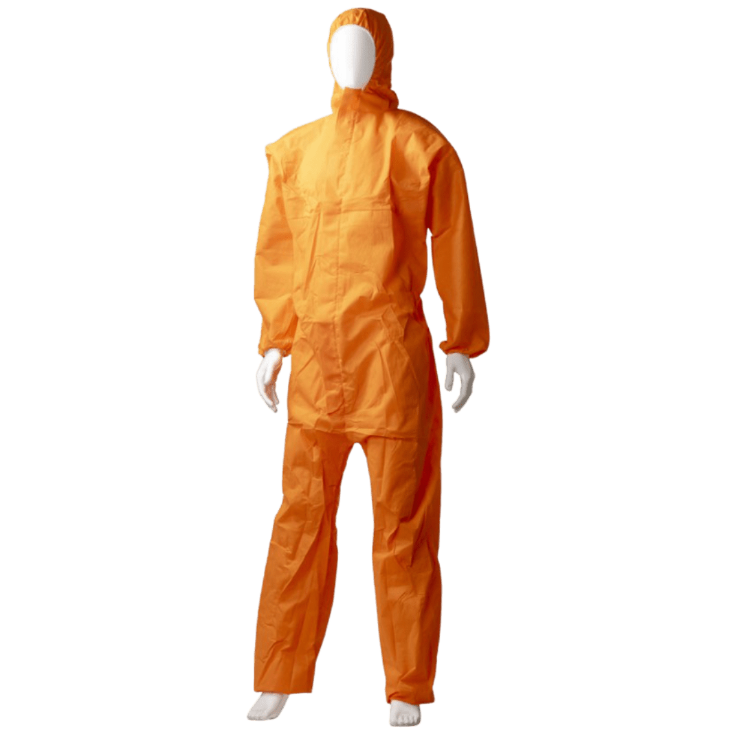 SMS Coverall Type 5/6 - Orange, 50gsm (12) *Breathable Coverall - NZ Packaging