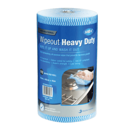 Sorb - X Wipeout Heavy Duty Roll Blue (90) - NZ Packaging