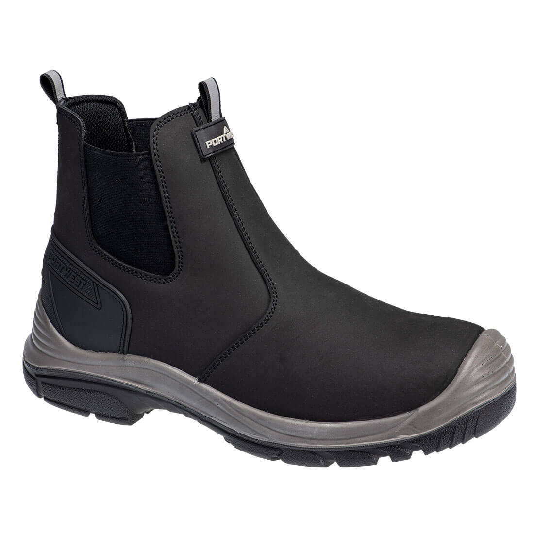 Steel Action Nubuck Dealer Boot S7 SC FO SR, Black/Grey - NZ Packaging