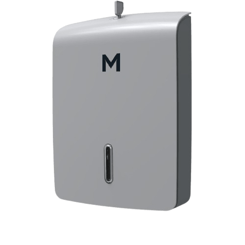 Tall Slimfold Towel Dispenser - Silver, 600 Sheet Capacity (1) - NZ Packaging