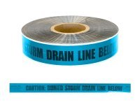 Tape Foil Detector Stormwater 50mm X 304m (Blue) - NZ Packaging