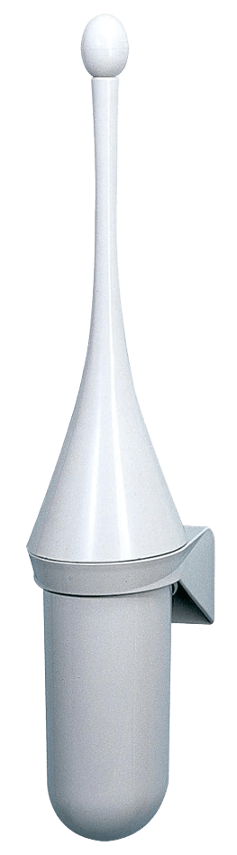 Toilet Brush - Wall Mounted, White - NZ Packaging