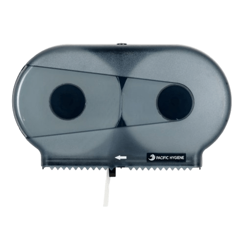 Toilet Paper Dispenser Double Jumbo 27cm x 48cm x 13.2cm Black - NZ Packaging