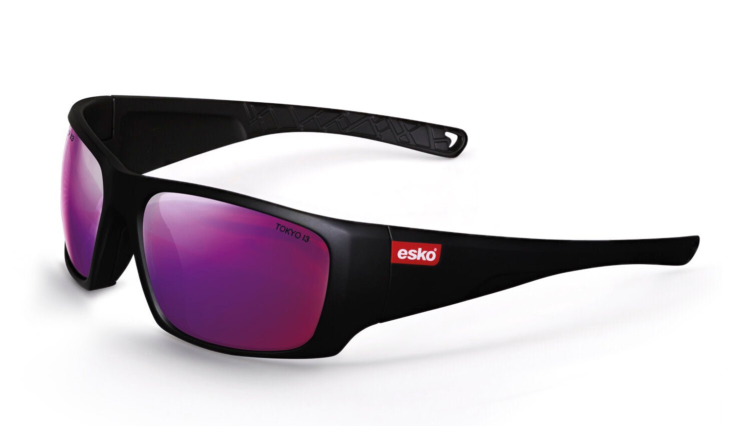 Tokyo Safety Glasses, Matt Black Frame, Lilac Mirror Lens, Af, As, As/Nzs Cert - NZ Packaging