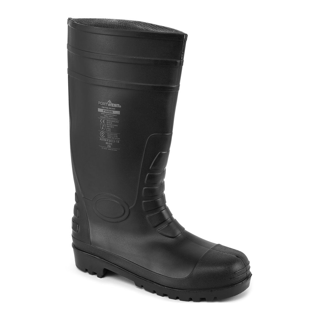 Total Safety Gumboot S5 FO, Black - NZ Packaging