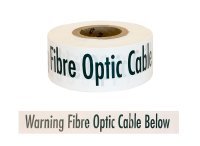 Trench Warning Tape - Fibre Optic Cable 75mm X 250m (White) - NZ Packaging