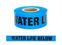 Trench Warning Tape - Water Line Below 75mm X 250m (Blue) - NZ Packaging