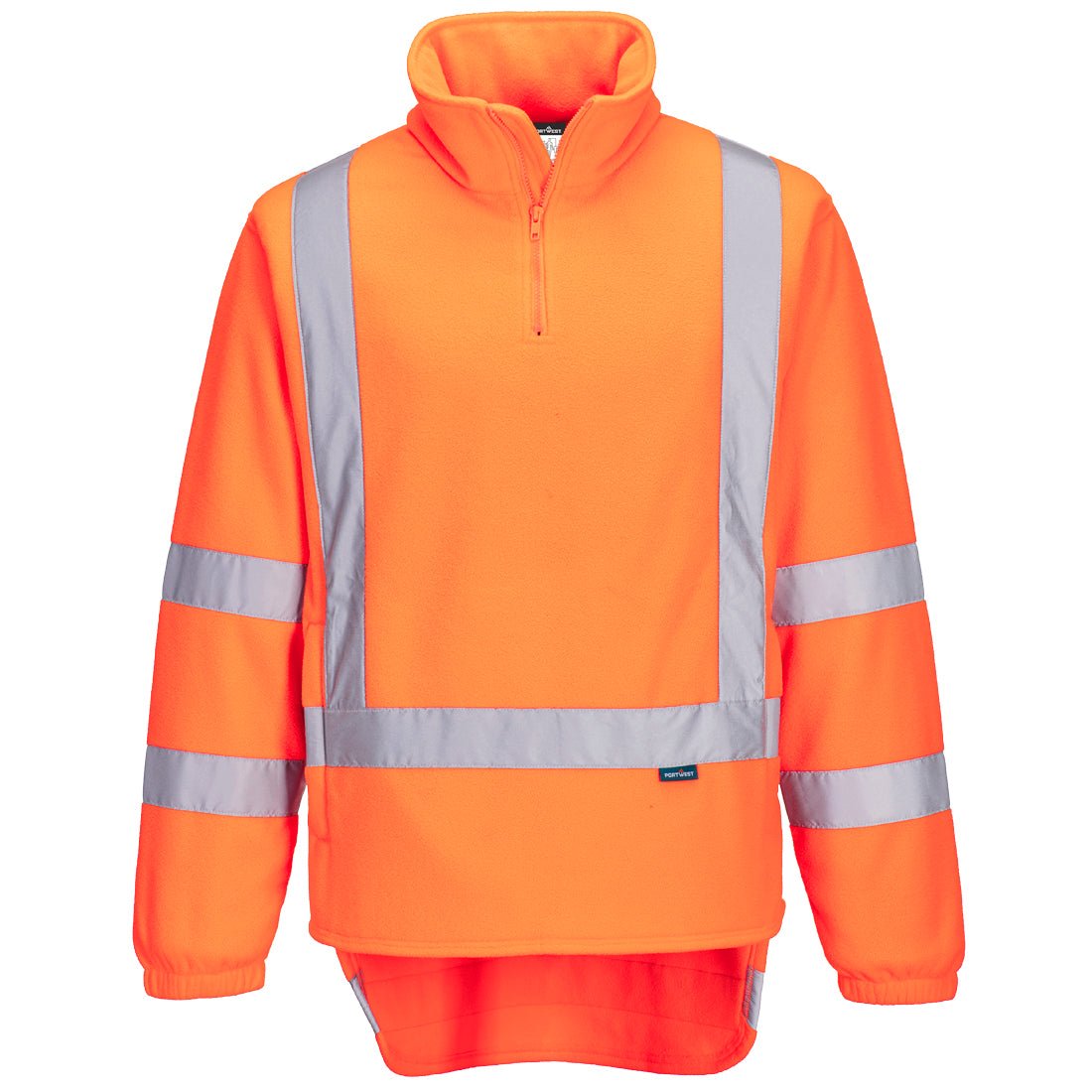 TTMC-W17 Hi-Vis X Back 1/4 Zip Polar Fleece, Orange - NZ Packaging