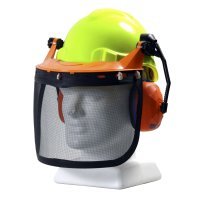 Tuff Nut Forestry Combo Kit, Comes With Ratchet Hard Hat, Browguard Attachment, Ear Muff And Mesh Visor, Neon Yellow - NZ Packaging
