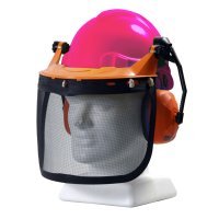 Tuff Nut Forestry Combo Kit, Comes With Ratchet Hard Hat, Browguard Attachment, Ear Muff And Mesh Visor. Pink - NZ Packaging