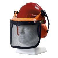 Tuff Nut Forestry Combo Kit, Comes With Ratchet Hard Hat, Browguard Attachment, Ear Muff And Mesh Visor, Red - NZ Packaging
