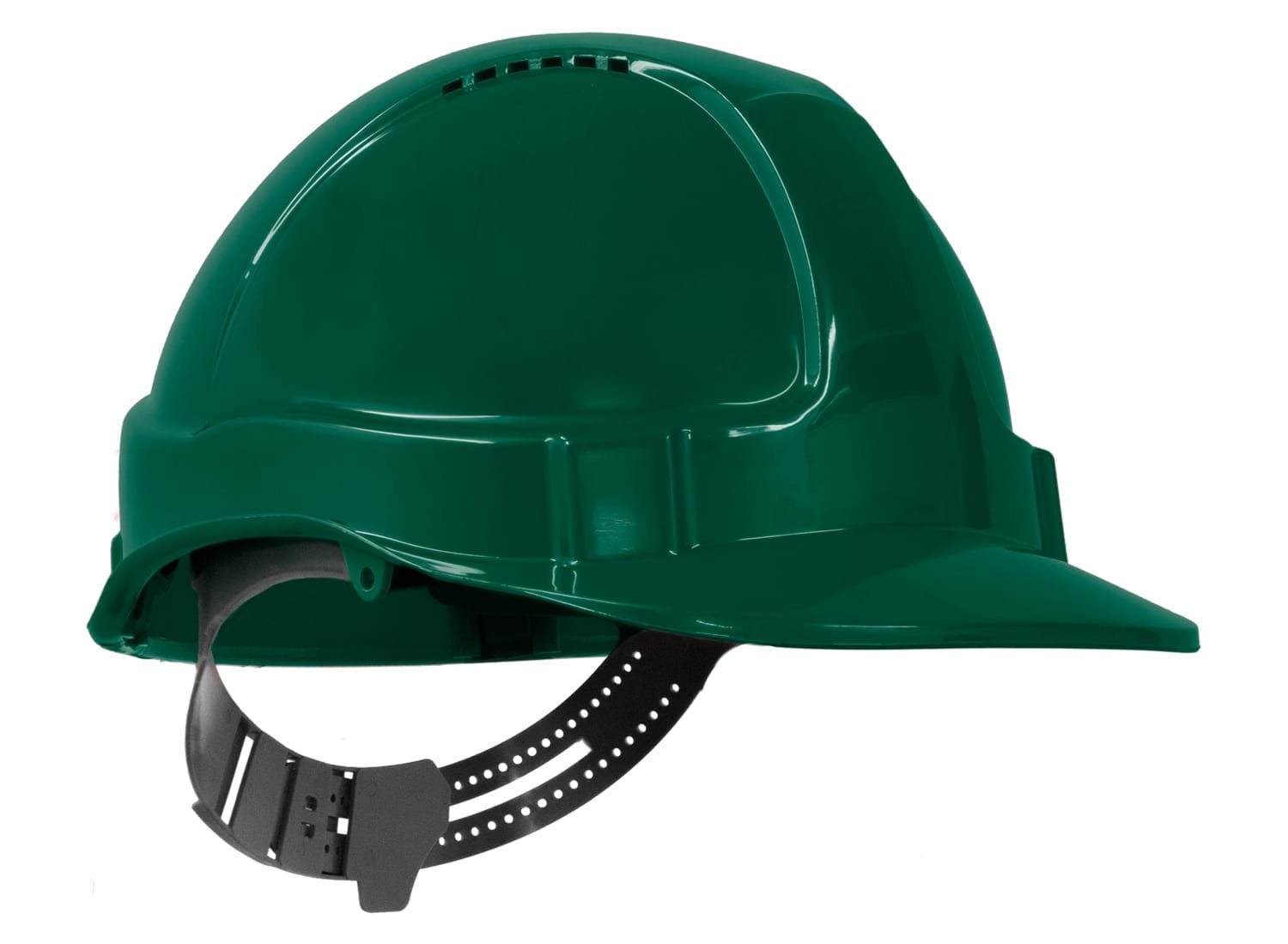 Tuff-Nut Hard Hat, Short Peak, Vented, 6-Point Pinlock Harness, Green - NZ Packaging