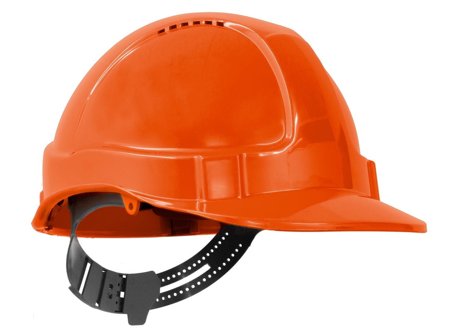 Tuff-Nut Hard Hat, Short Peak, Vented, 6-Point Pinlock Harness, Orange - NZ Packaging