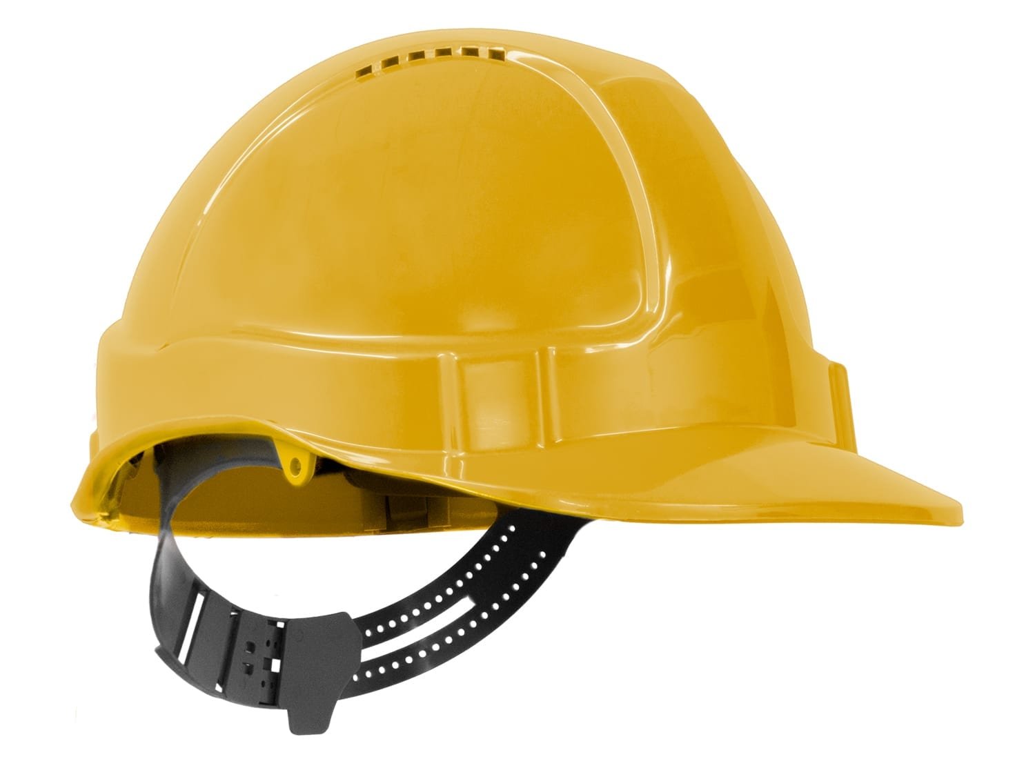 Tuff-Nut Hard Hat, Short Peak, Vented, 6-Point Pinlock Harness, Yellow - NZ Packaging
