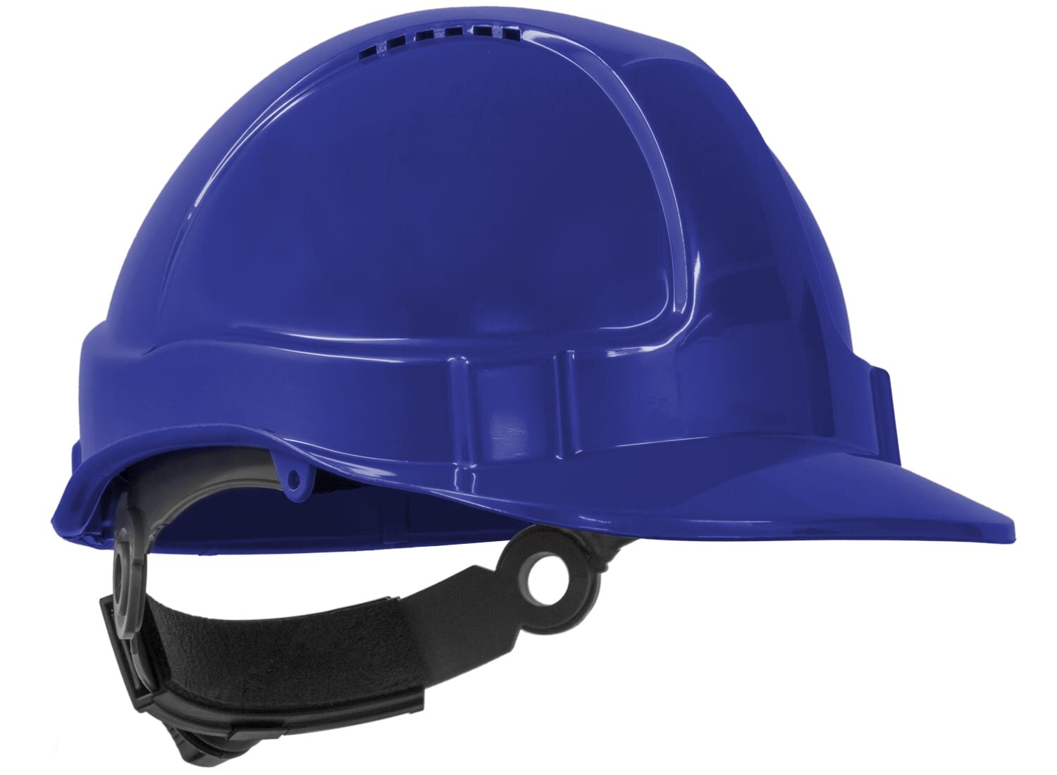 Tuff-Nut Hard Hat, Short Peak, Vented, 6-Point Ratchet Harness, Blue - NZ Packaging