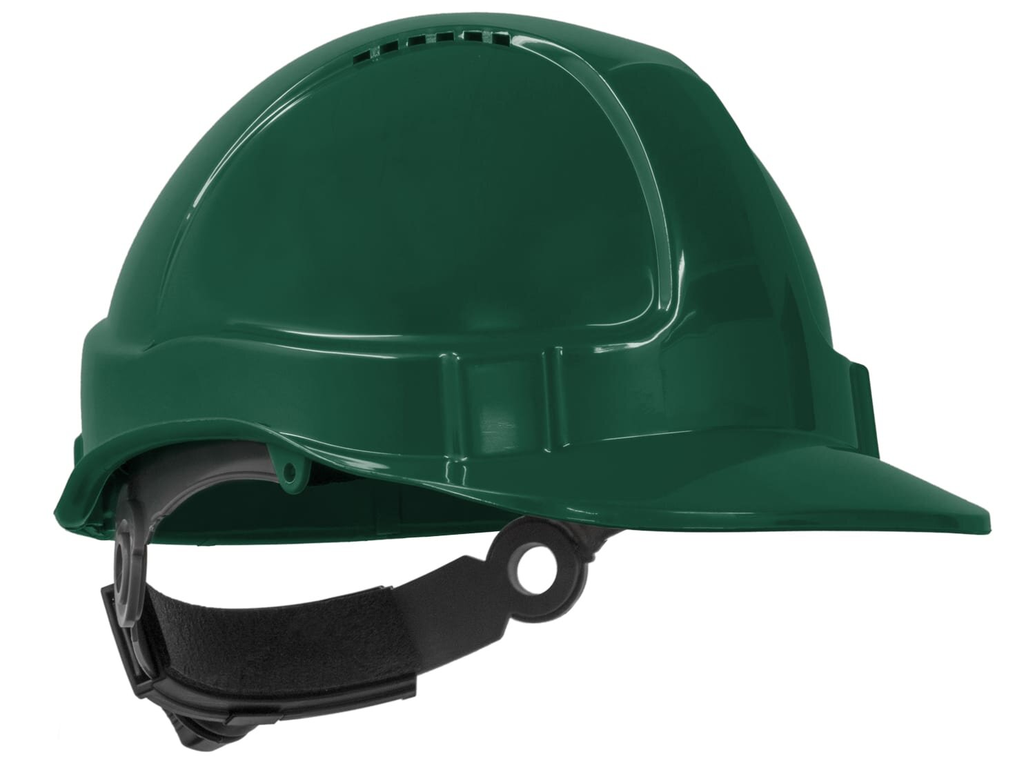 Tuff-Nut Hard Hat, Short Peak, Vented, 6-Point Ratchet Harness, Green - NZ Packaging