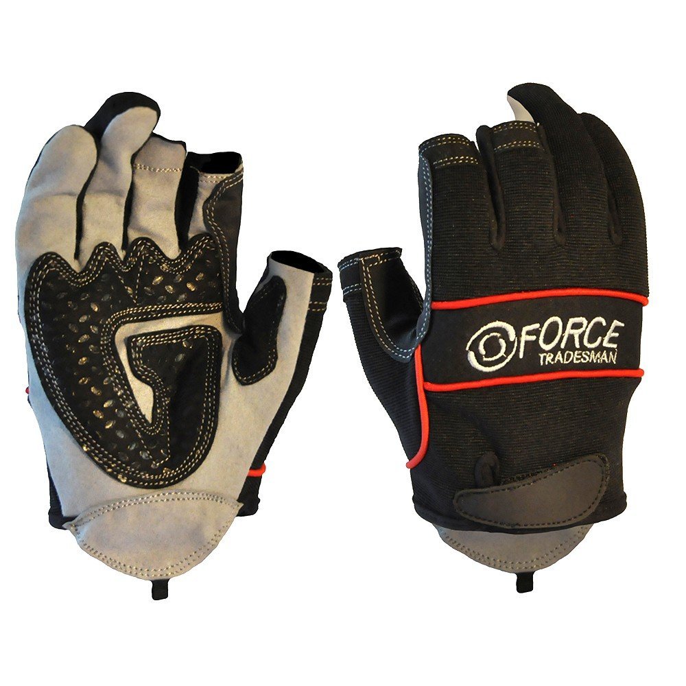 Two Finger Mechanics Glove, Black - NZ Packaging