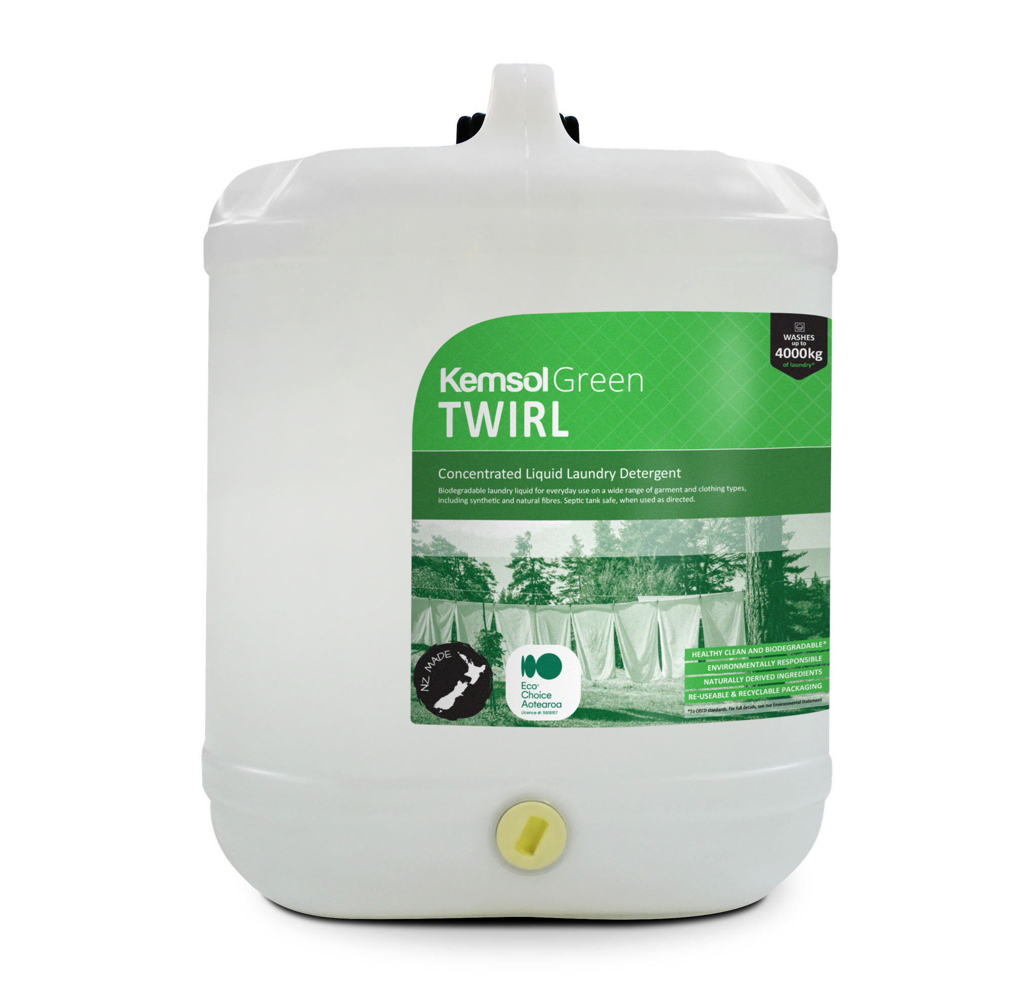 Kemsol Green Twirl Concentrated Liquid Laundry Detergent