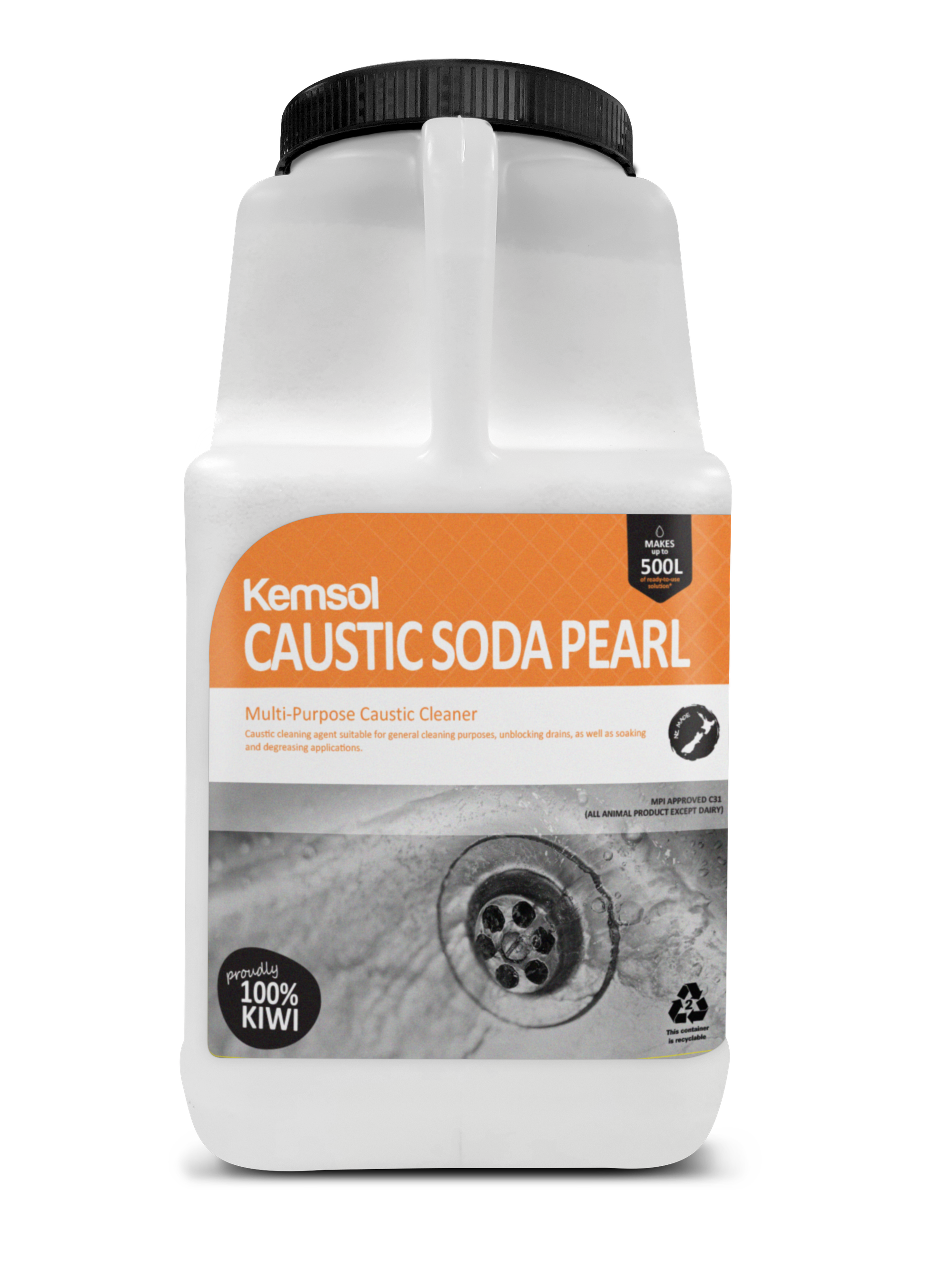Kemsol Caustic Soda Pearl Multi-Purpose Caustic Cleaner 5L