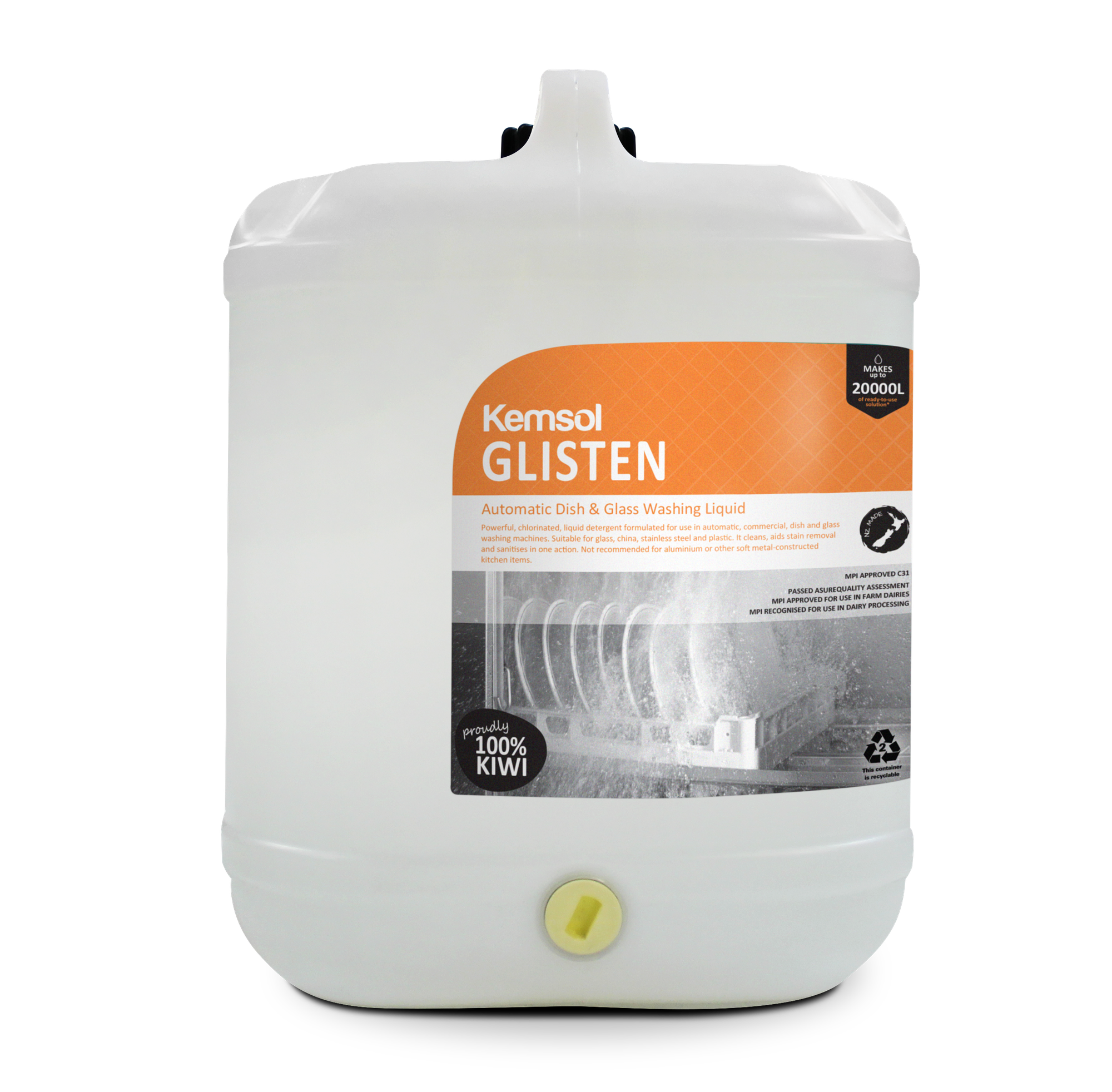 Kemsol Glisten Automatic Dish & Glass Washing Liquid