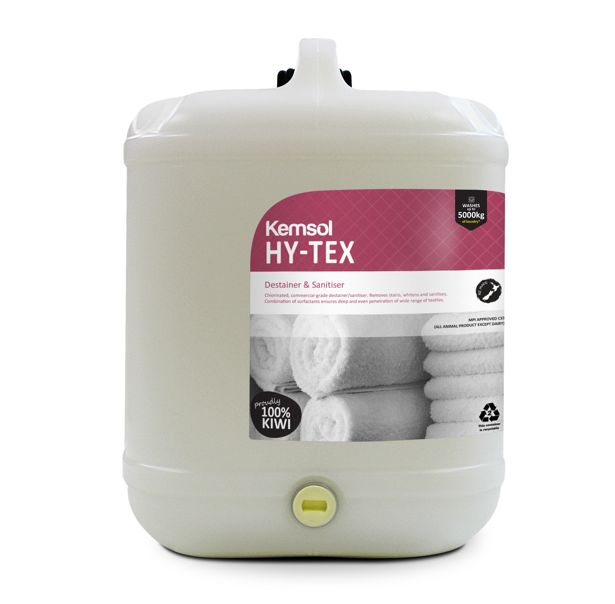Kemsol Hy-Tex Destainer & Sanitiser 20L