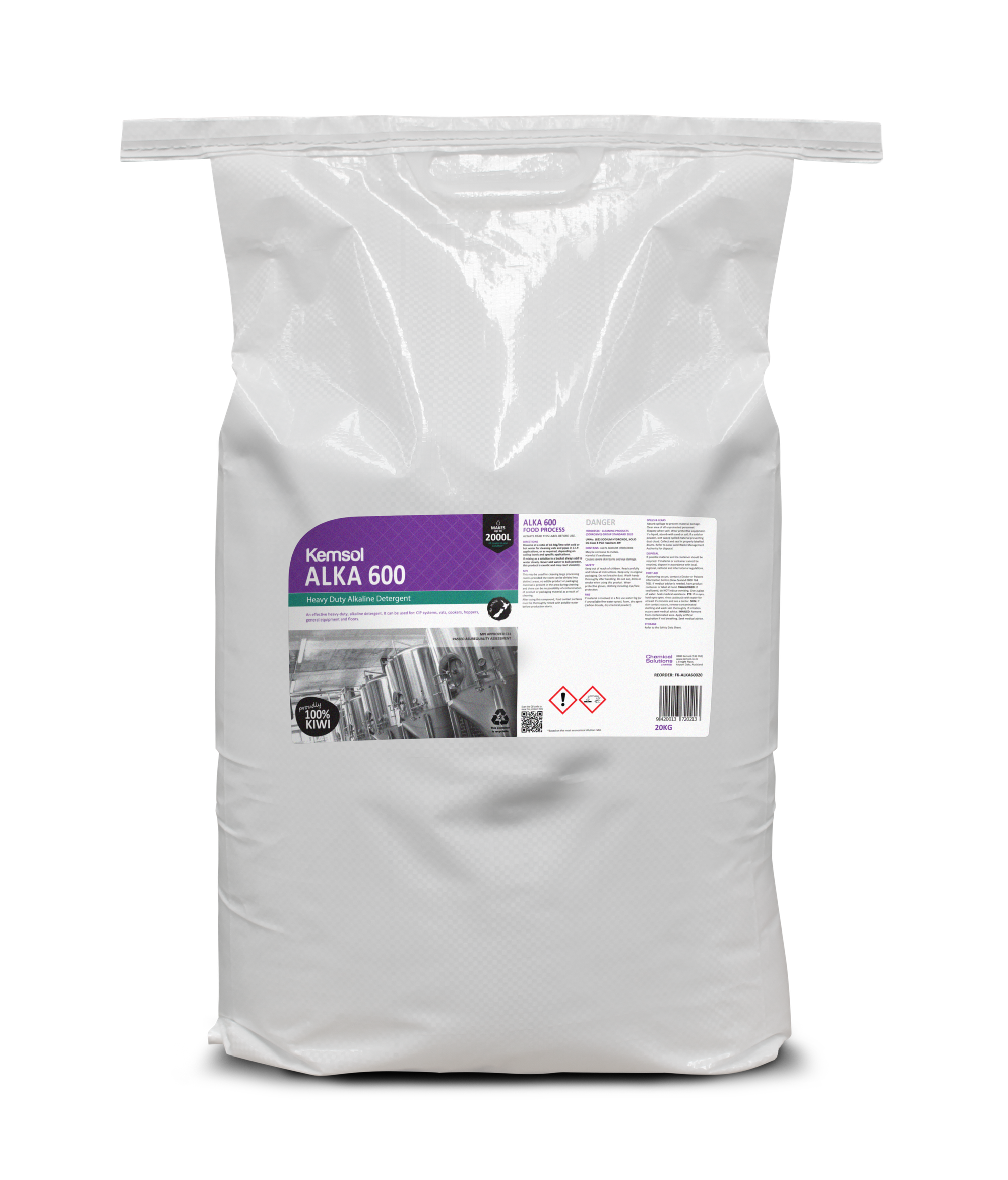 Kemsol Alka 600 Heavy-Duty Alkaline Detergent 20kg