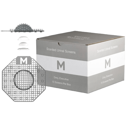Urinal Block Screen, Executive, Grey, Enzyme (10) - NZ Packaging