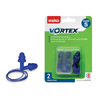 Vortex Reusable Earplugs Tpr Corded Class 5, 28db Blister Pack (2pairs) - NZ Packaging