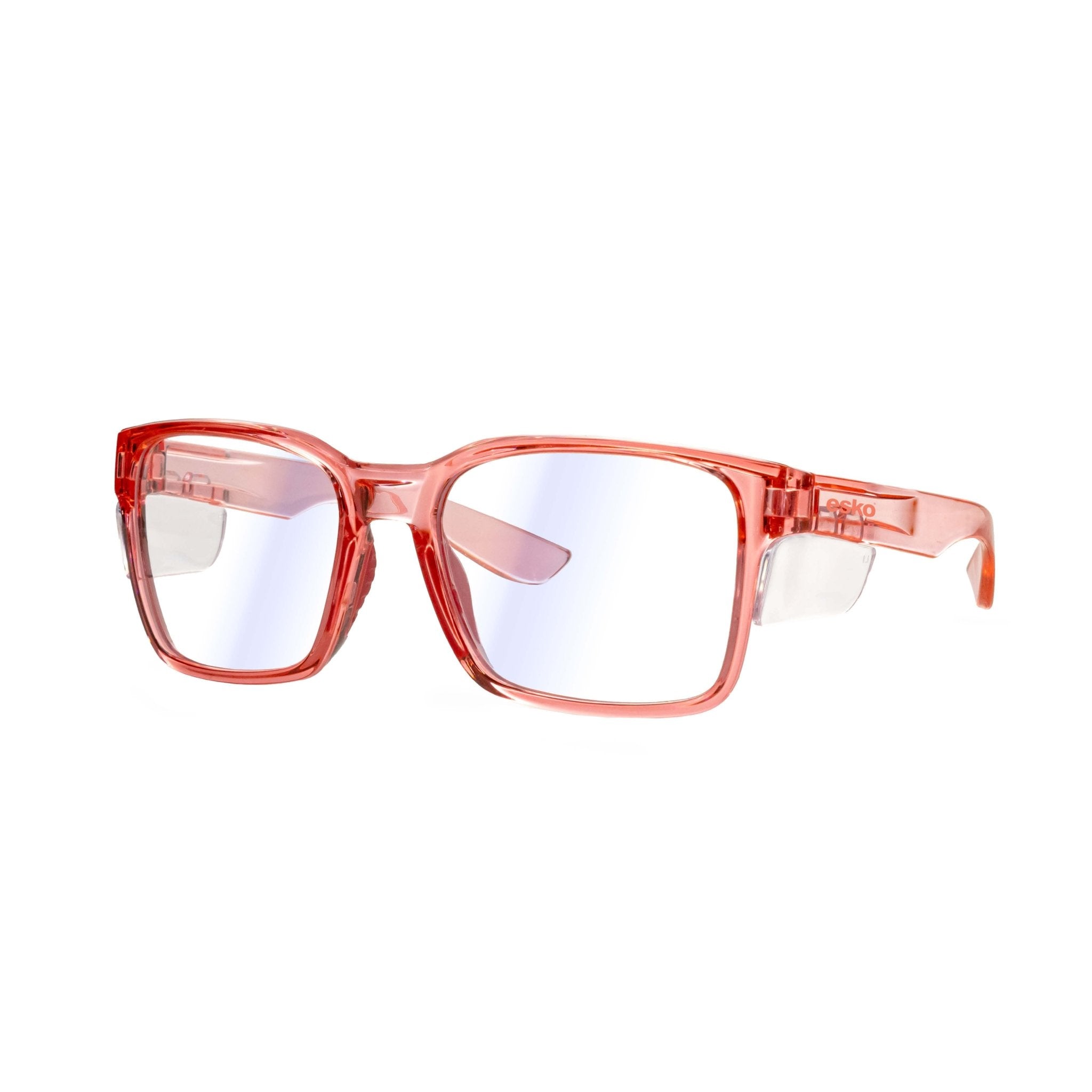 Waipu Pink Frame, Clear Lens With Blueblocker And Anti-Fog, Uv400 Clear Side Shields, As/Nzs1337.1:2010. Surf Series - NZ Packaging