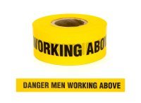 Warning Tape - Danger Men Working Above 75mm X 250m (Yellow) - NZ Packaging