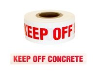 Warning Tape - Keep Off Concrete 75mm X 250m (White) - NZ Packaging