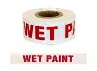 Warning Tape - Wet Paint 75mm X 250m (White) - NZ Packaging