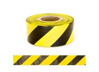 Warning Tape - Yellow/Black Paralellogram 75mm X 250m - NZ Packaging