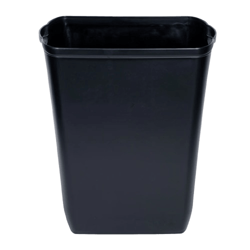 Waste Paper Bin Base, Black, 550mm X 320mm X 230mm, 23L - NZ Packaging